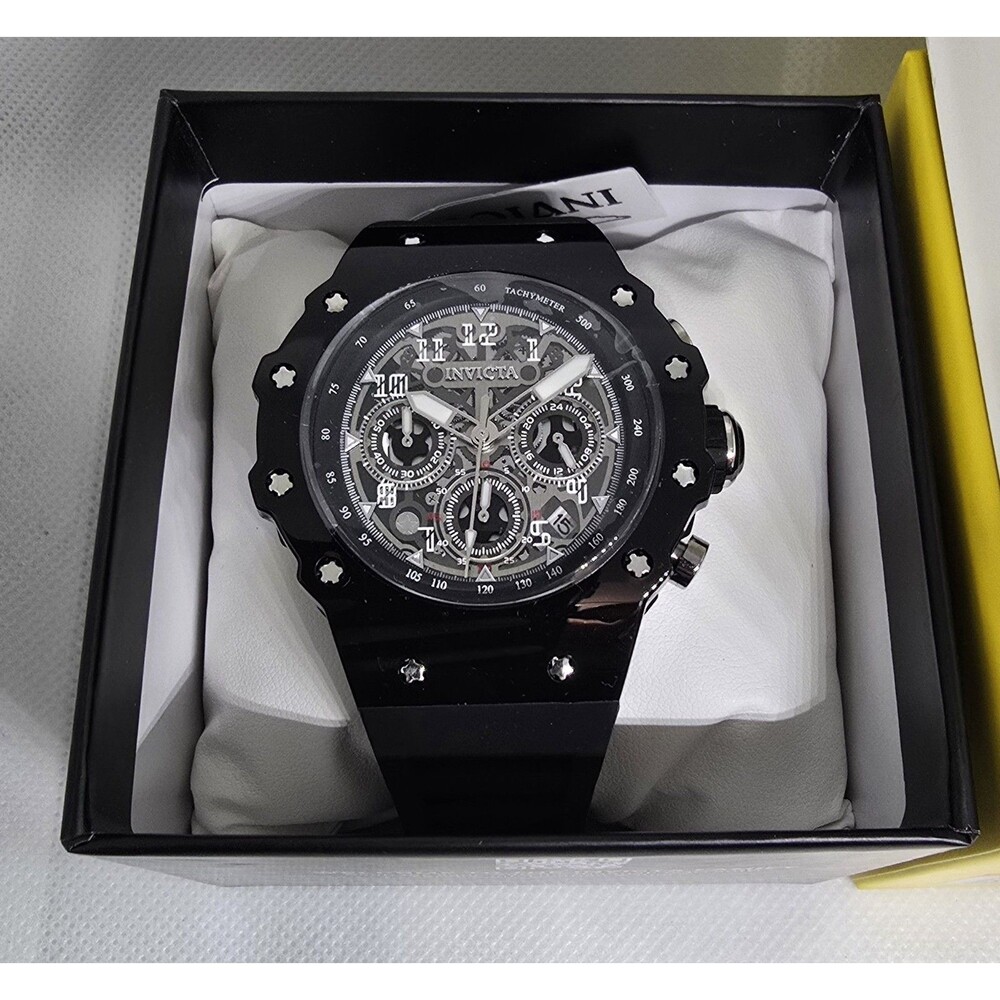 Invicta Racing Vaulthan Men's Watch 44mm 69669 Black/Silver Dial New!! - Picture 2 of 6